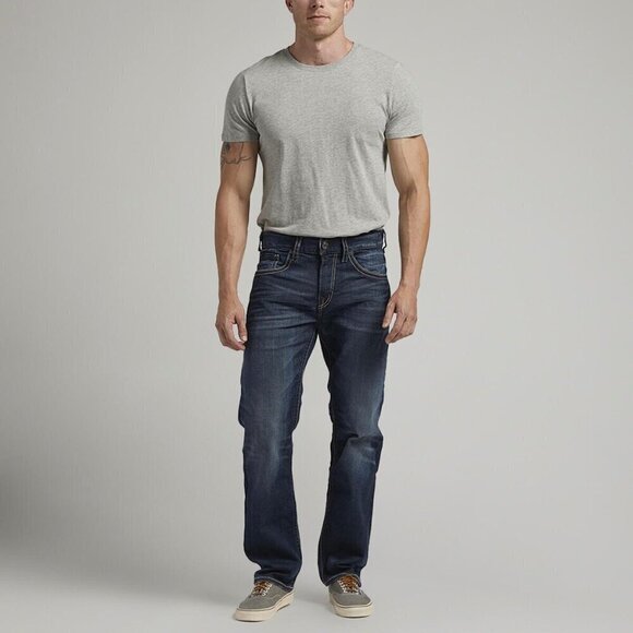 Silver Jeans 34x32 Eddie Men’s Jeans 31” Inseam Stretch Tapered Leg - Picture 1 of 9
